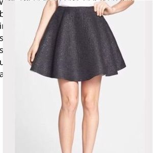 Kate Spade NY Black Tokyo Lula Cotton Silk Skirt